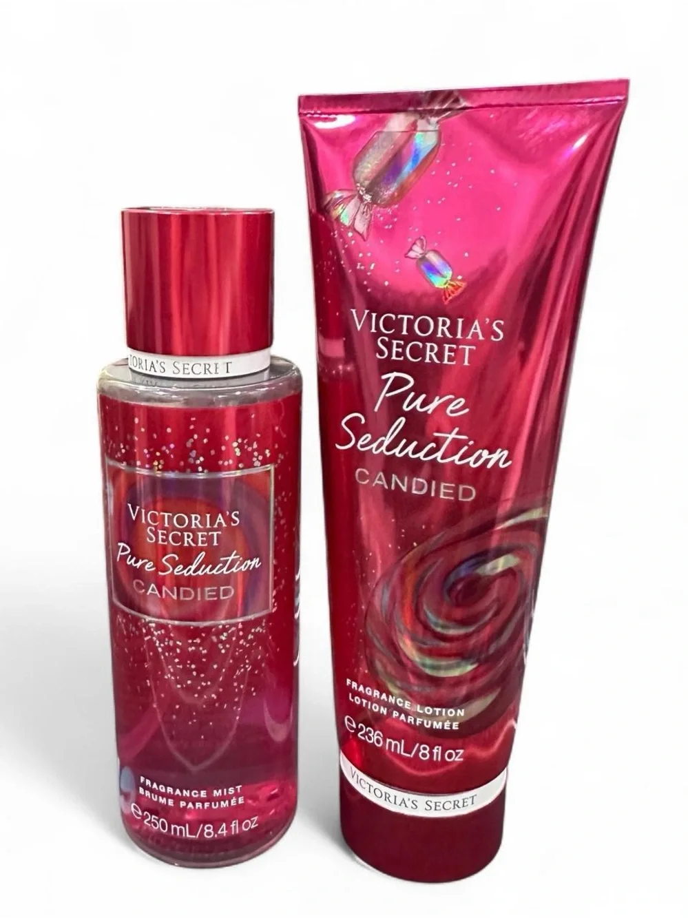 Victoria's Secret Pure Seduction Candied Body Mist & Lotion - Shiny Red
